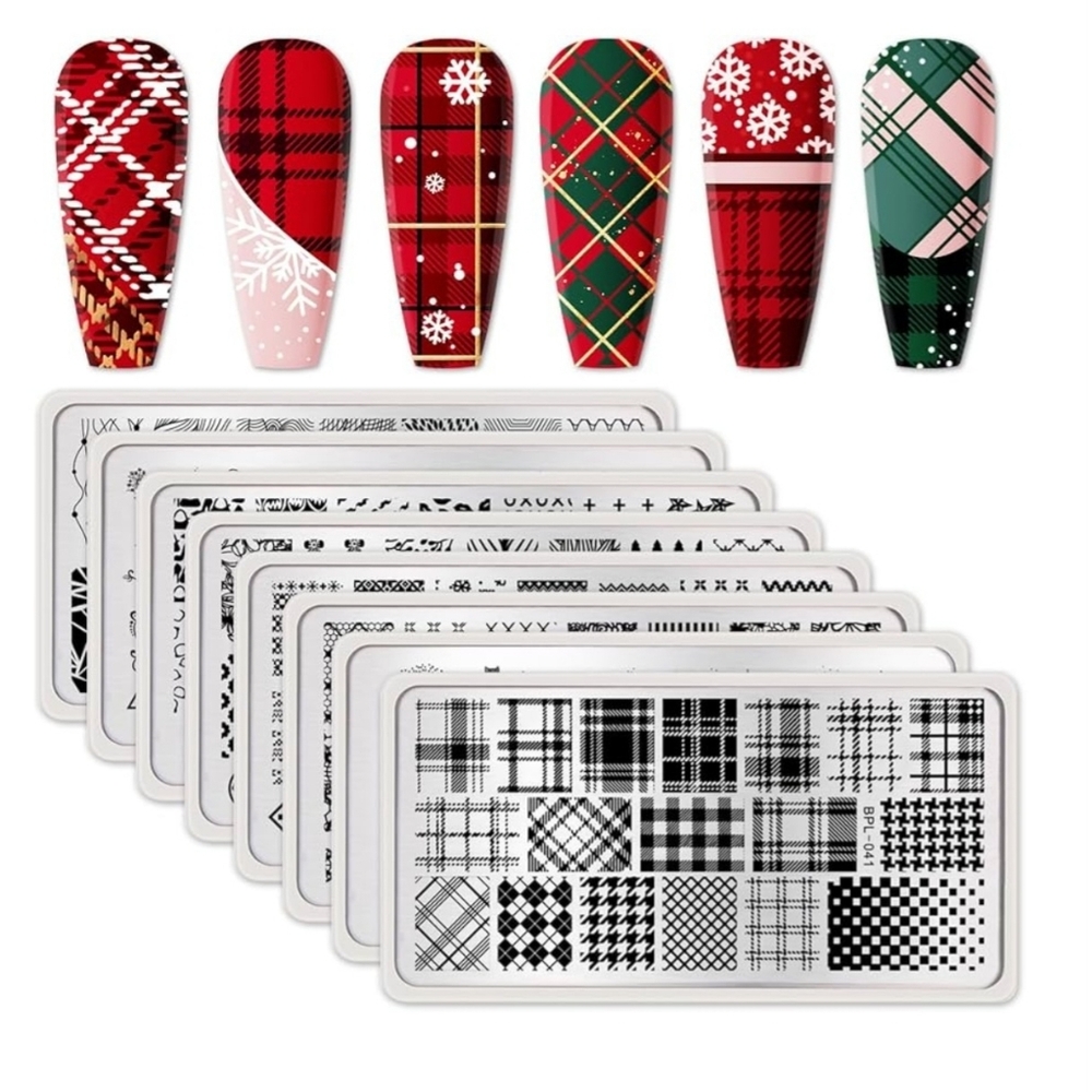 CLEAR JELLY STAMPERS & BORN PRETTY Nail Stamping Plates Bulk